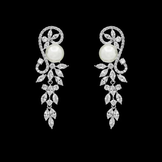 pearl drop earings for bride.