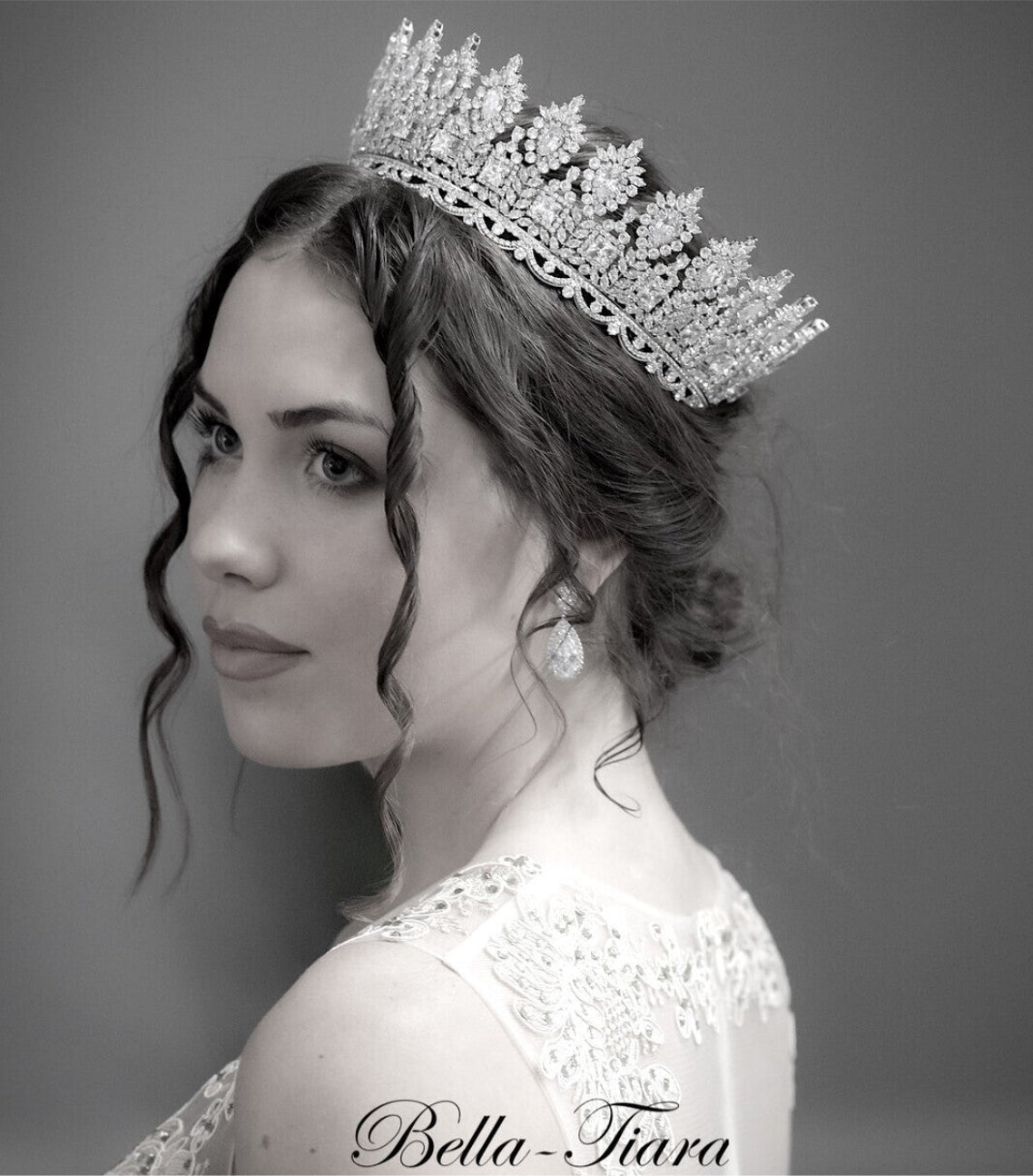 Queen Athena - Crown Crystal Wedding tiara
