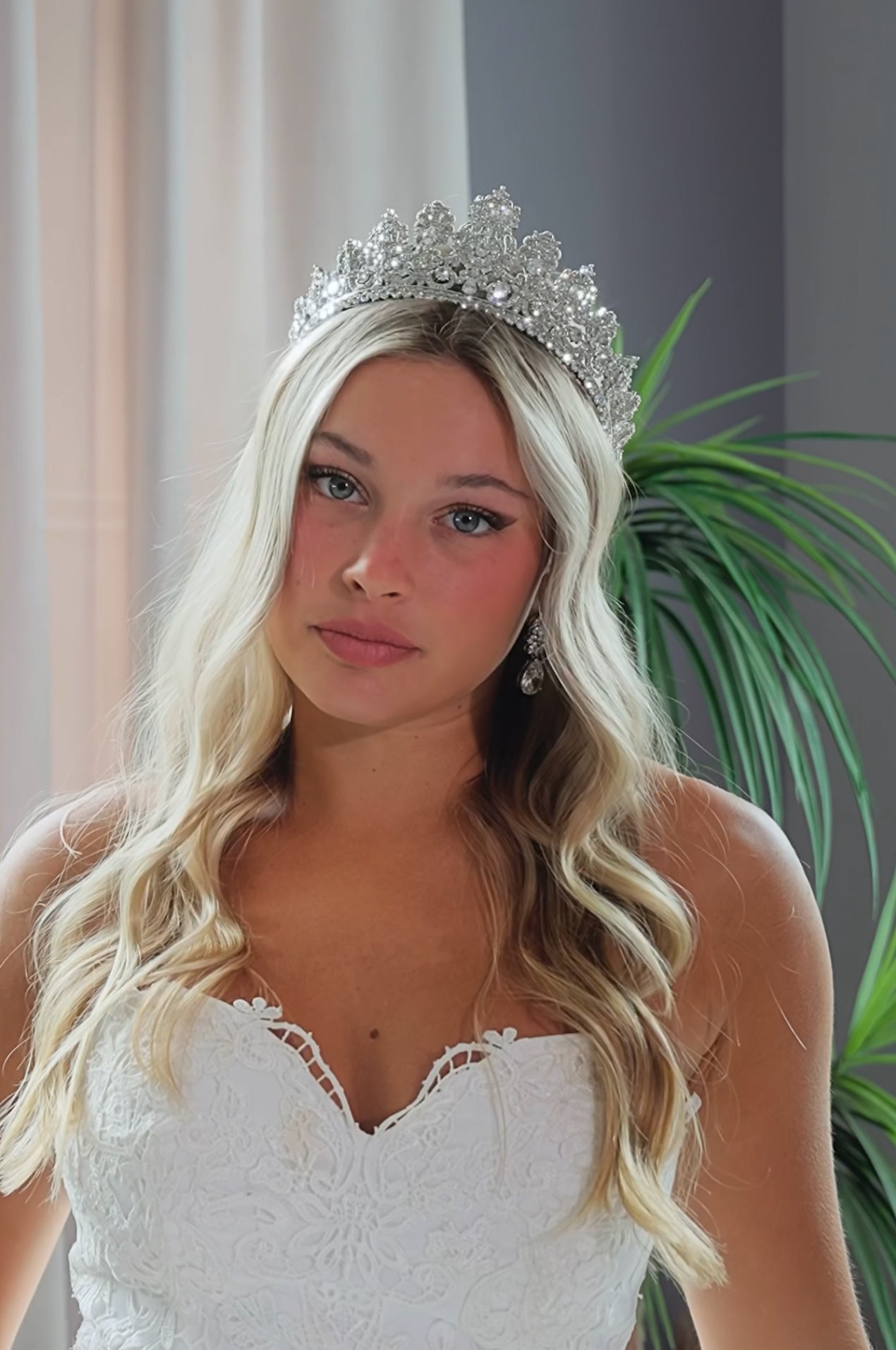 Elizabeth Grace - Regal Swarovski Crystal Wedding Tiara