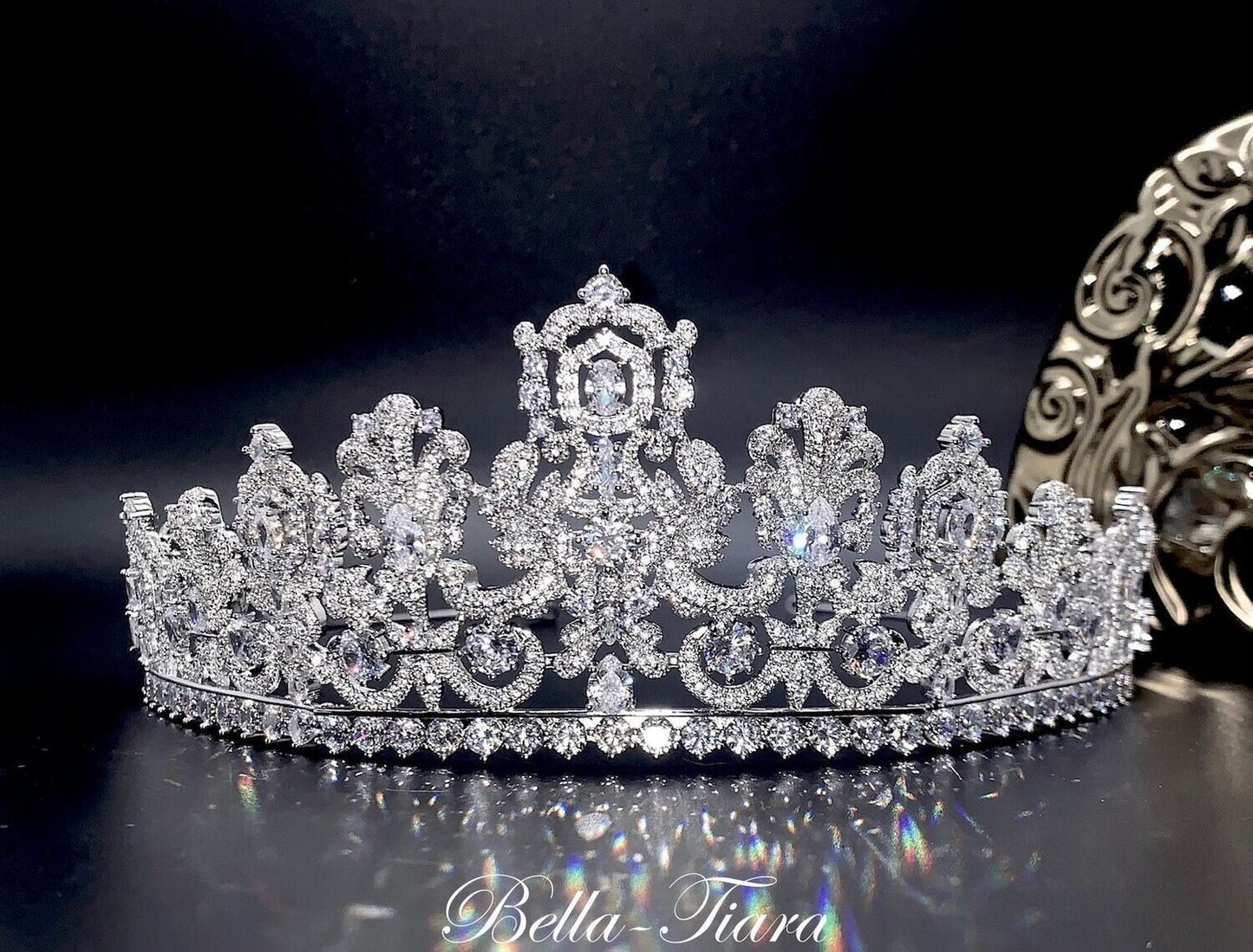 Elizabeth Grace - Regal Swarovski Crystal Wedding Tiara
