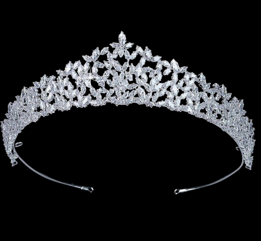 tiara, bridal tiara, wedding tiara, silver tiara