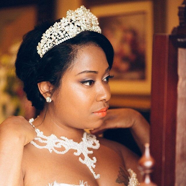 Isabel, Pearl Crystal Wedding Bridal Tiara Headpiece