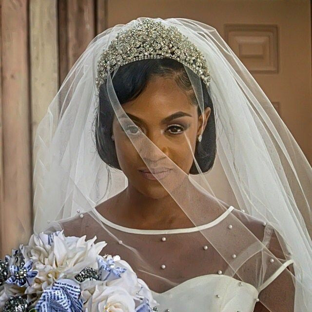 Isabel, Pearl Crystal Wedding Bridal Tiara Headpiece