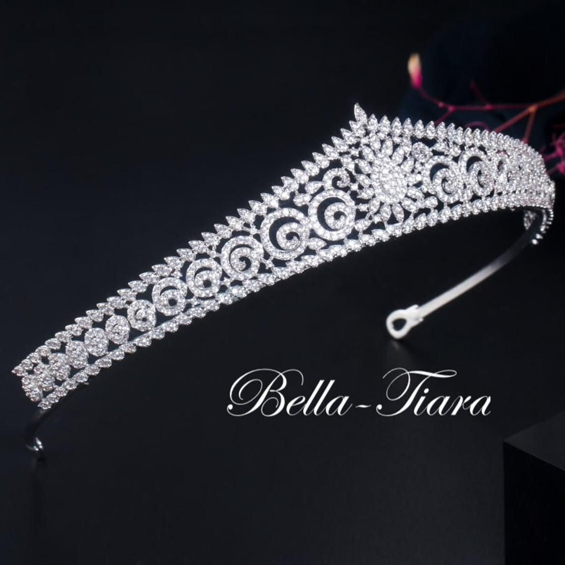 Sara - Elegant Swarovski Crystal Tiara