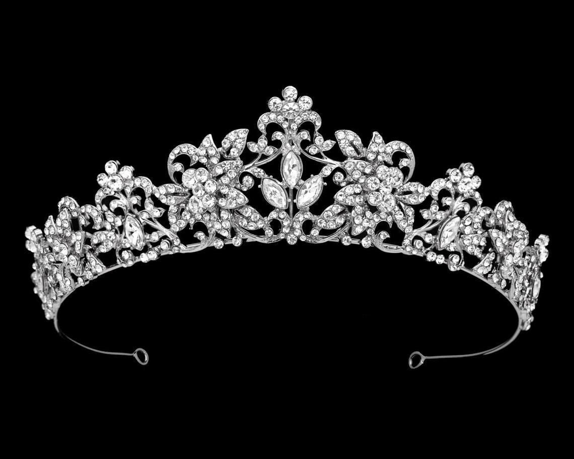 Gabrielle - Romantic Floral Swarovski Crystal Tiara