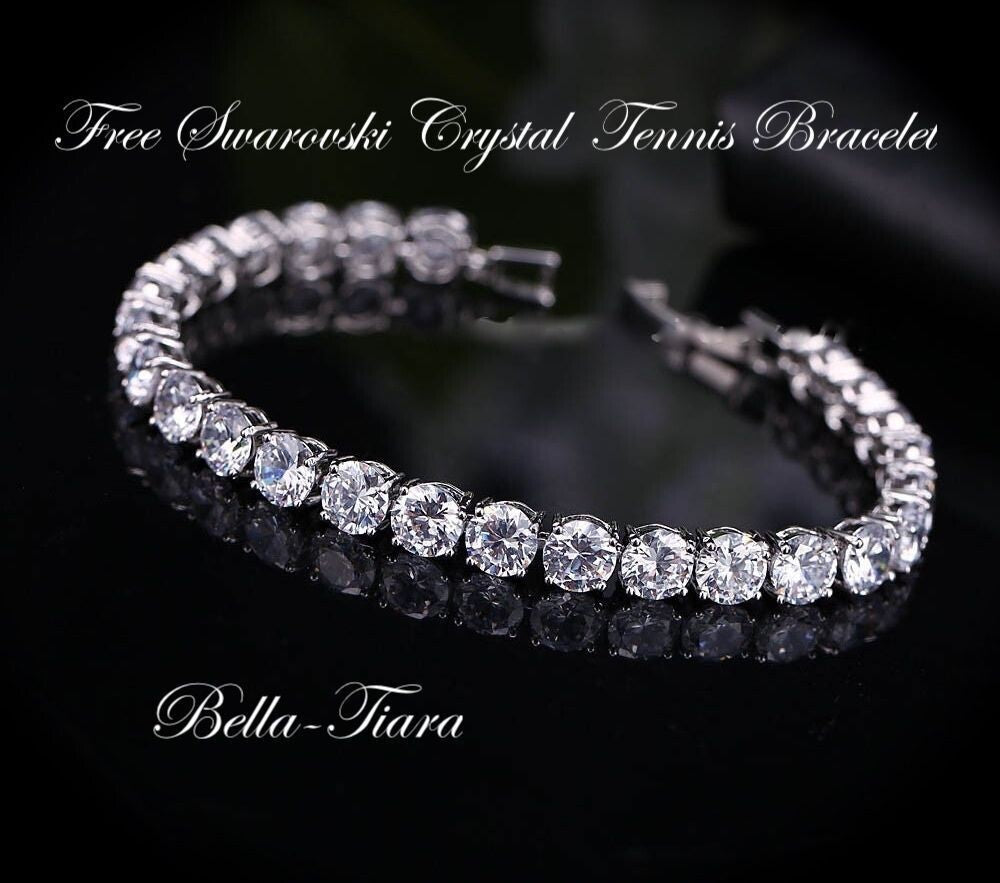 Angelia - Royal Silver Crystal Tiara