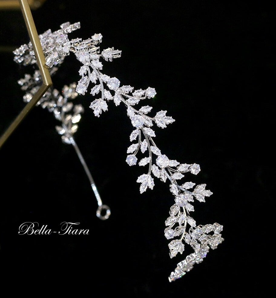 Roma, Crystal silver bridal headpiece
