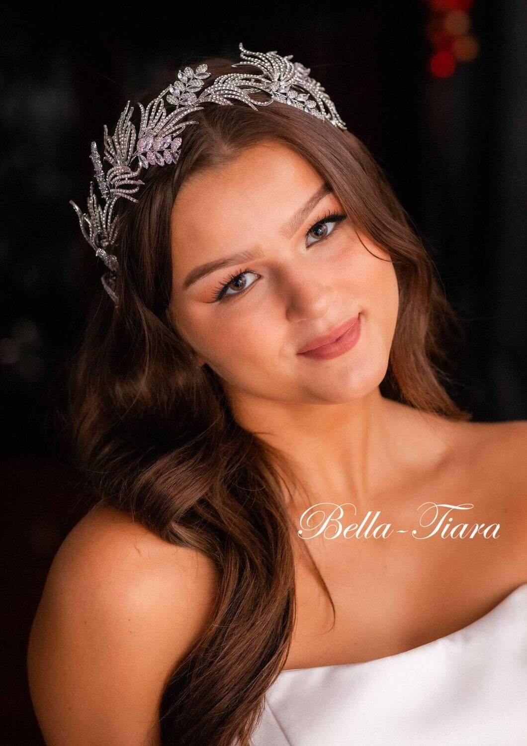 Alexandra, Couture Crystal Wedding Headpiece Headband