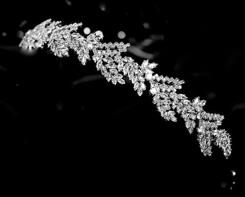 Mia, Beautiful Swarovski Crystal wedding headband