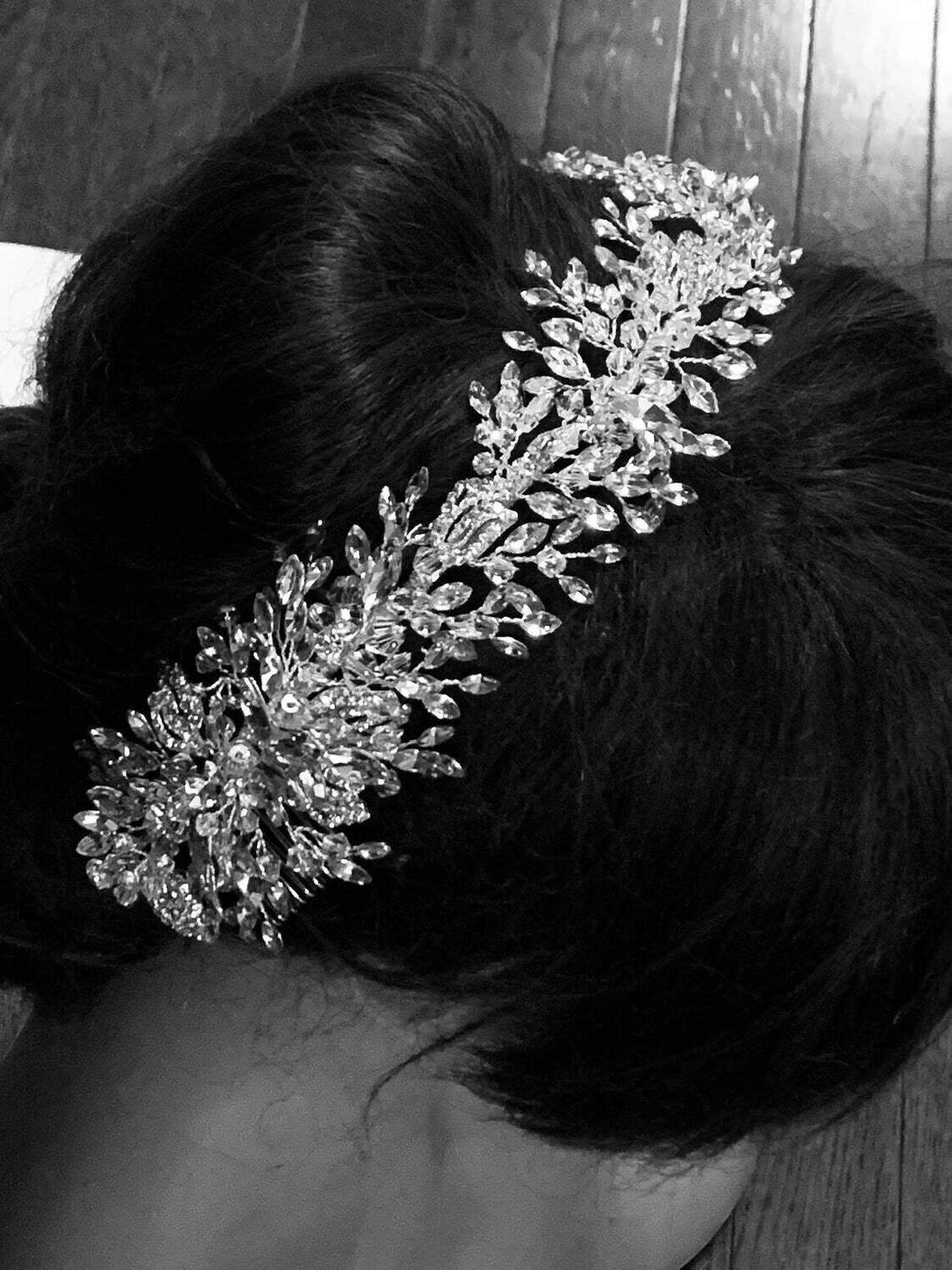 Astella, Swarovski Crystal wedding headpiece