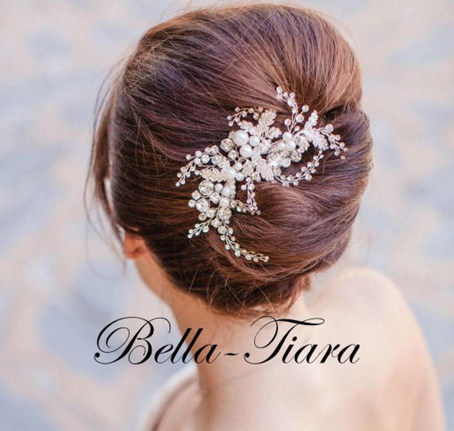 Gianette - Exquisite Pearl crystal wedding hair comb