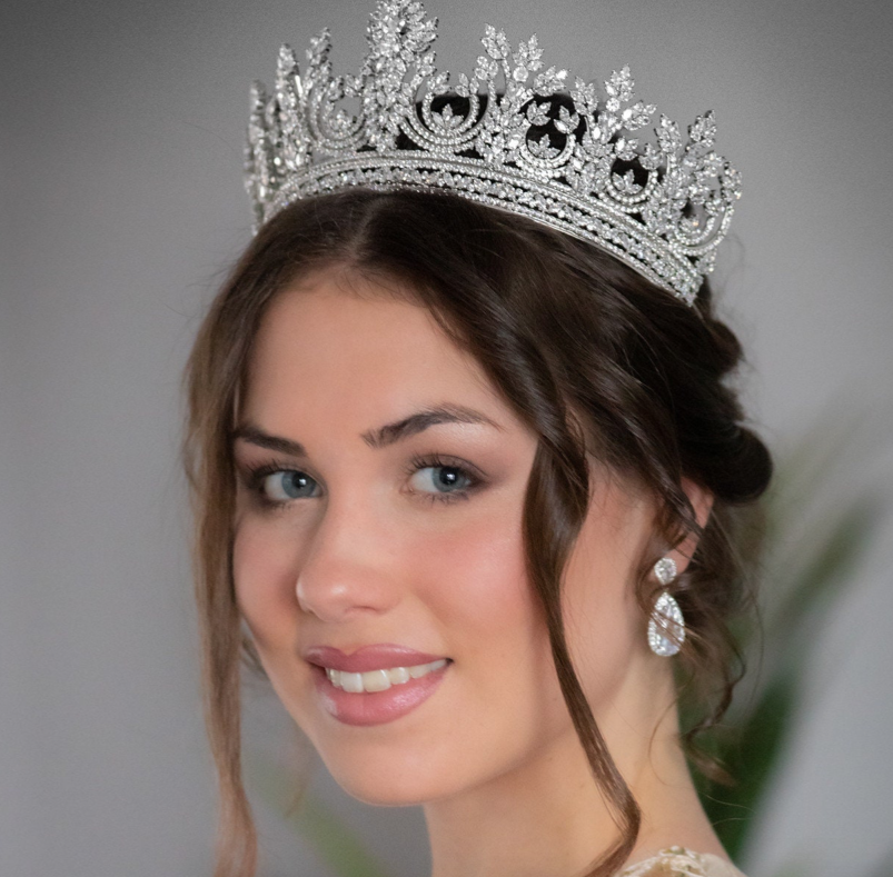 Cristina - Beautiful CZ teardrop bridal earrings