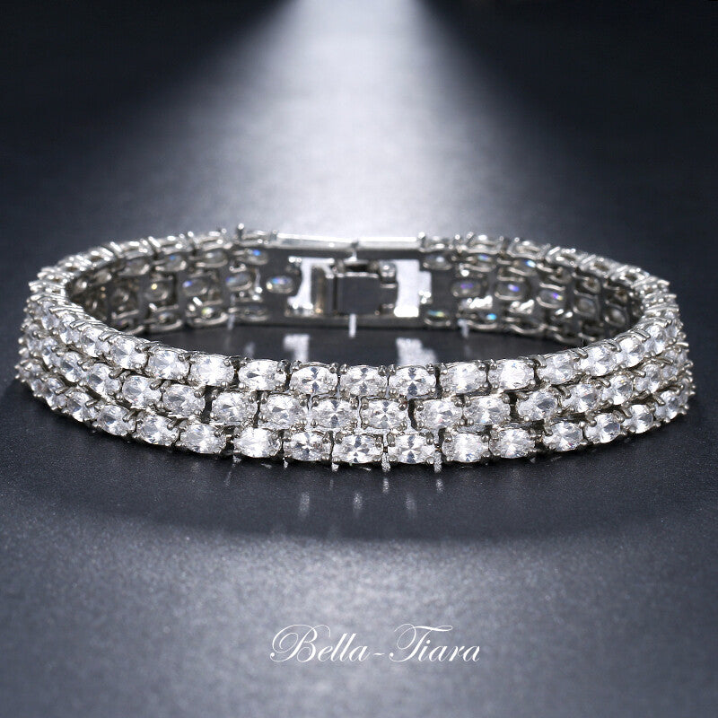 Alexandra - Swarovski crystal chandelier bridal earrings