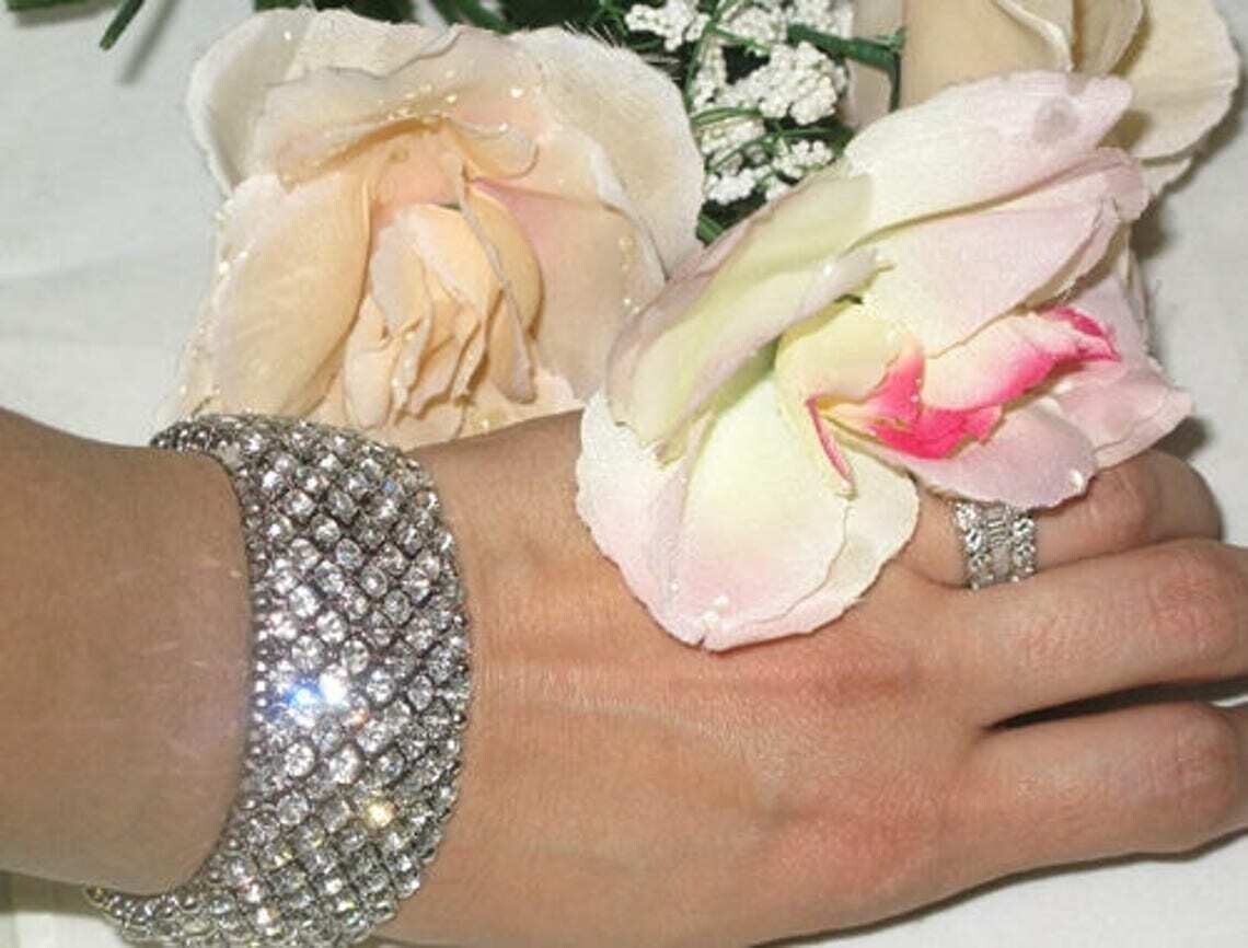 Silvana - Dazzling silver crystal bracelet