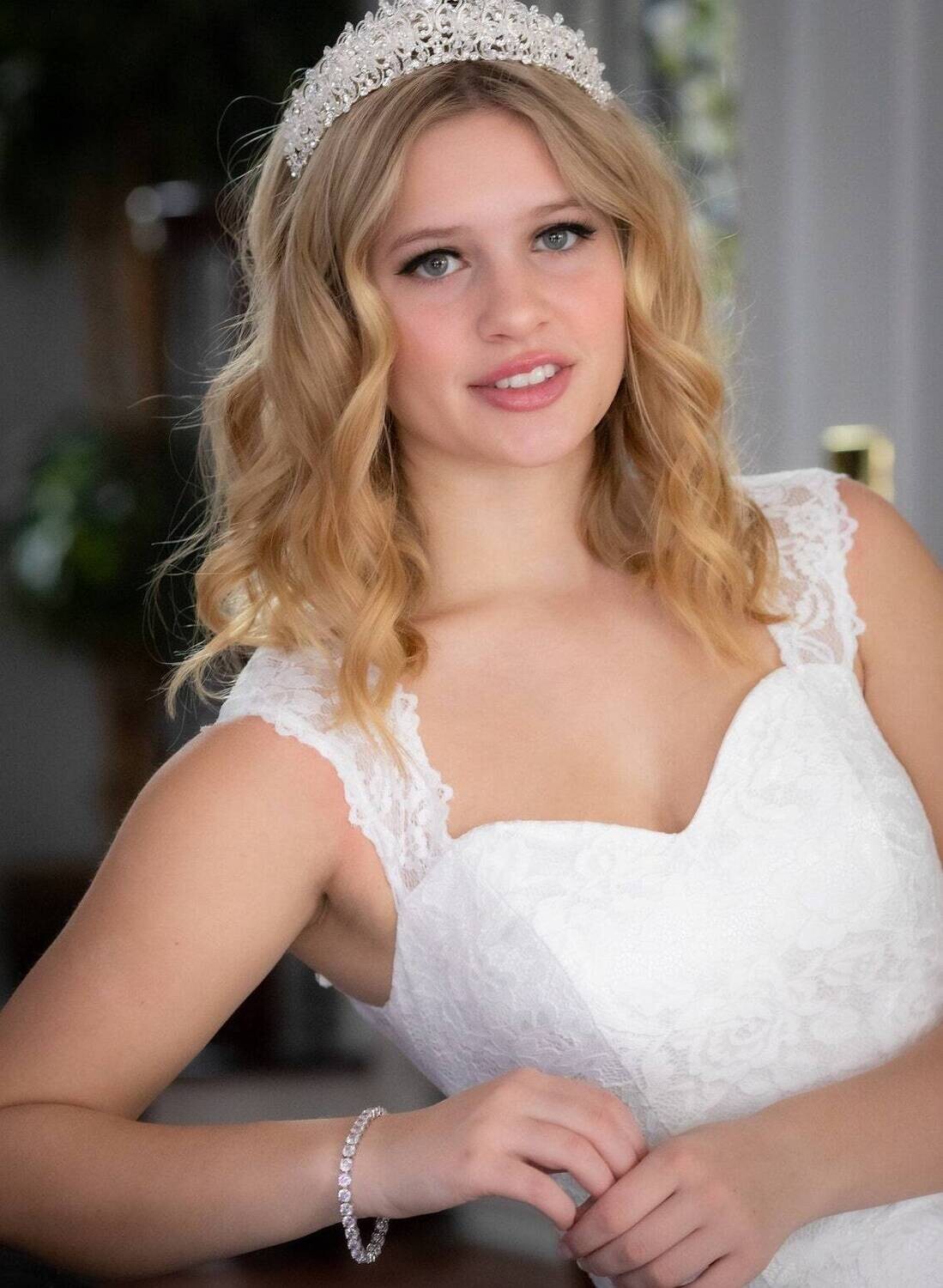 Anna - Simulated diamond bridal tennis bracelet