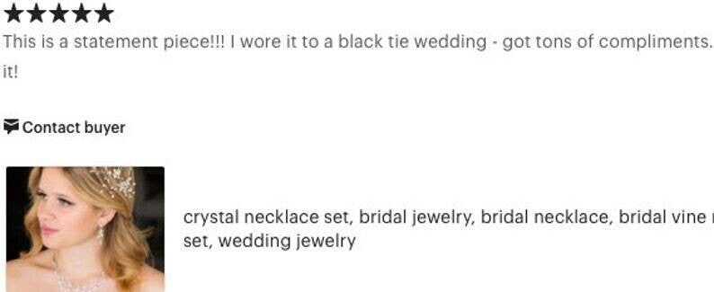 Josanne - Gorgeous CZ vine wedding necklace set