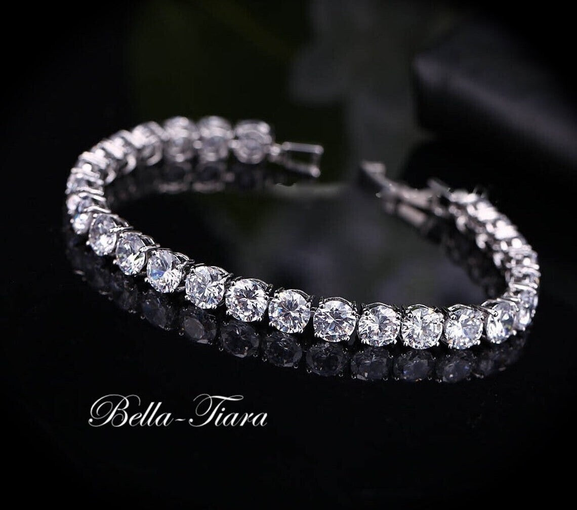 Ashley - Elegant crystal drop bridal jewelry set