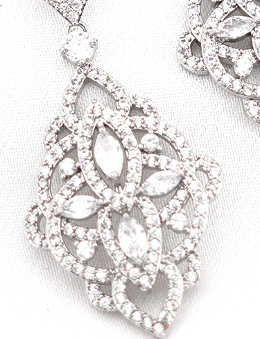 Gia, Vintage Swarovski crystal inspired bridal earrings