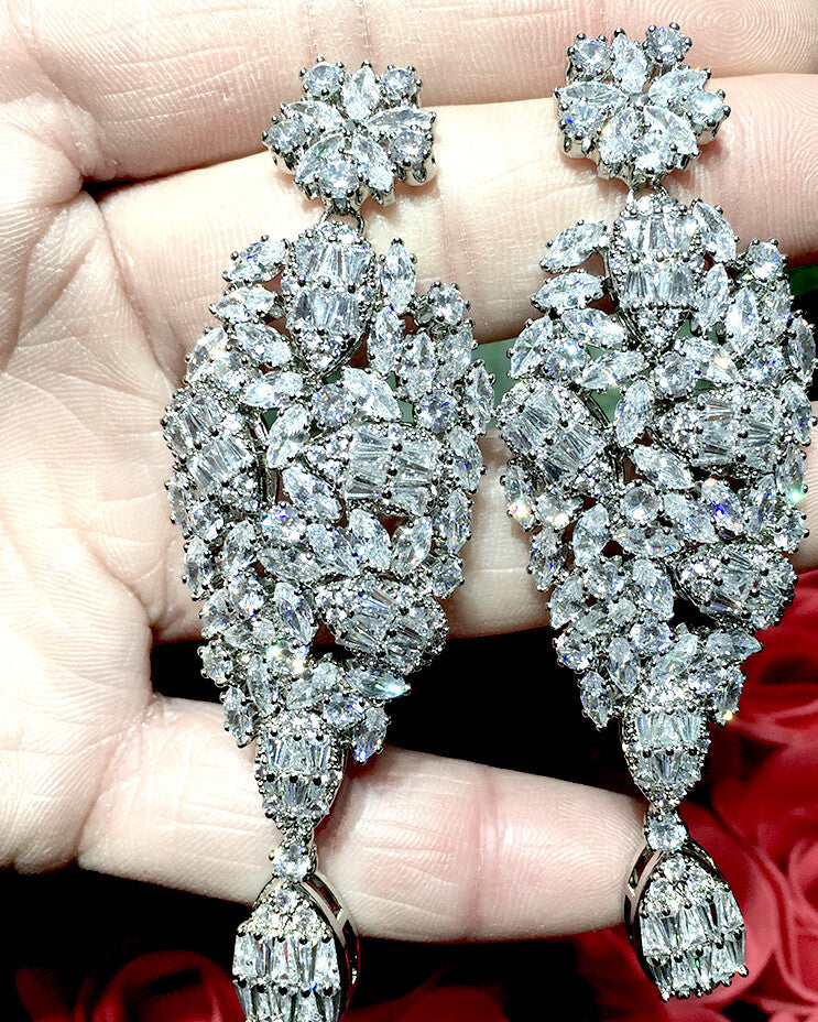 crystal bridal earrings