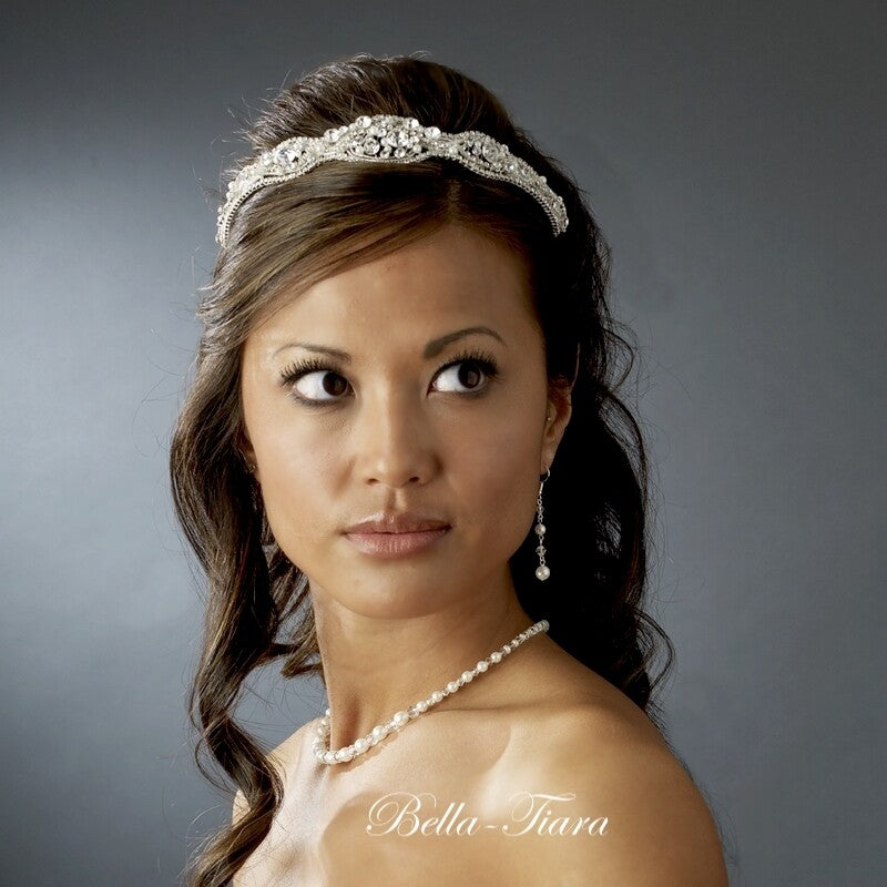 Susanna - Swarovski Crystal and pearl wedding headband