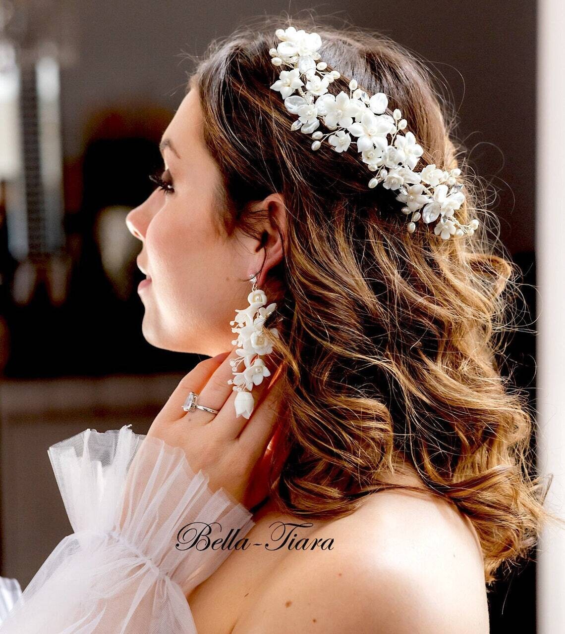 Rosalia - Beautiful wedding flower hair comb