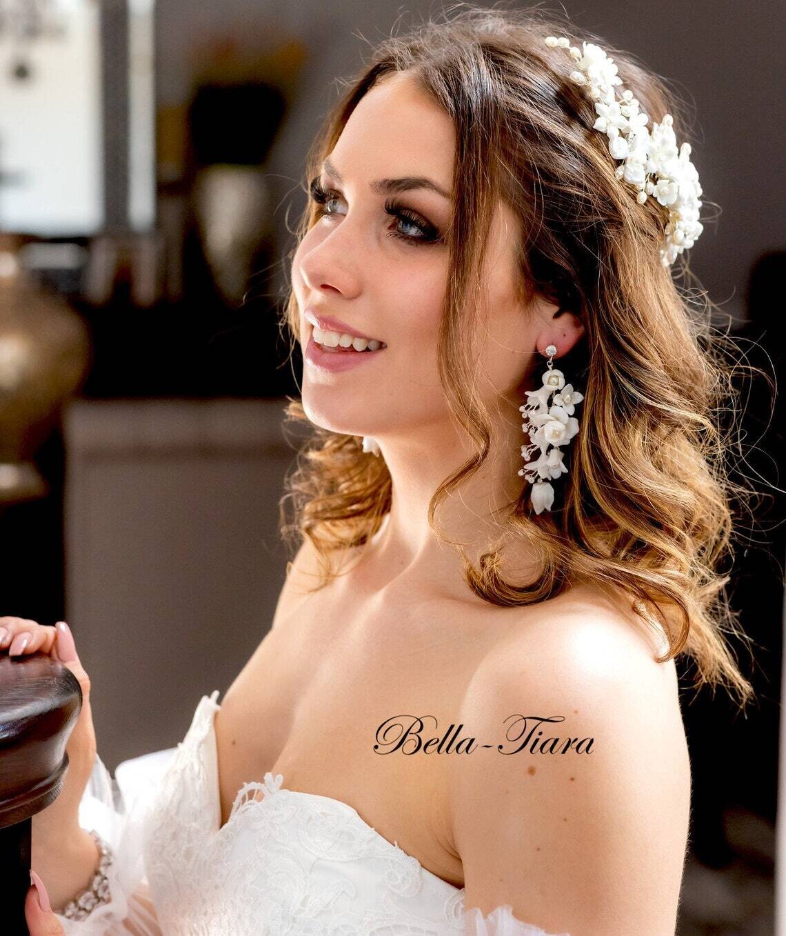 Rosalia - Beautiful wedding flower hair comb