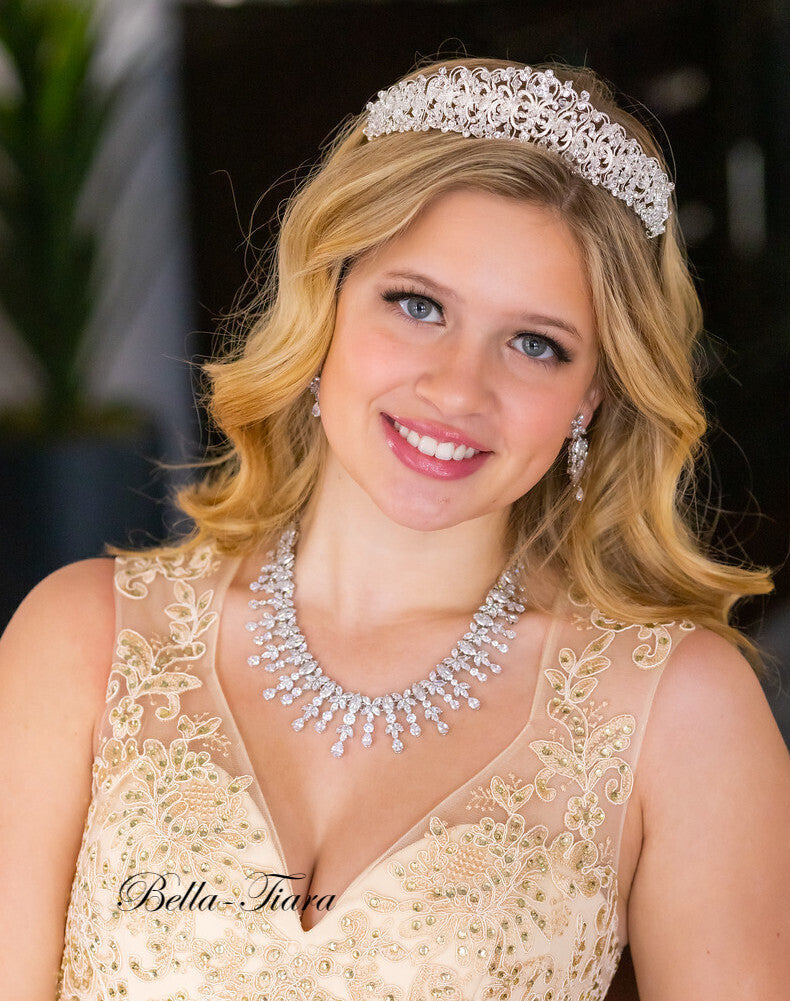 Elegant Silver Swarovski Crystal Tiara