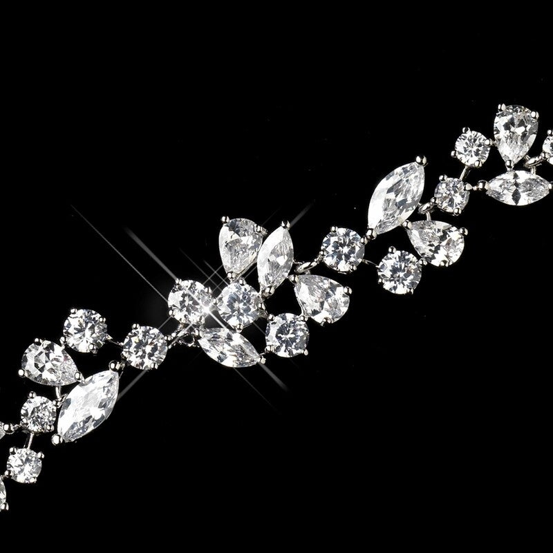 Rachella - Swarovski crystal drop long bridal earrings