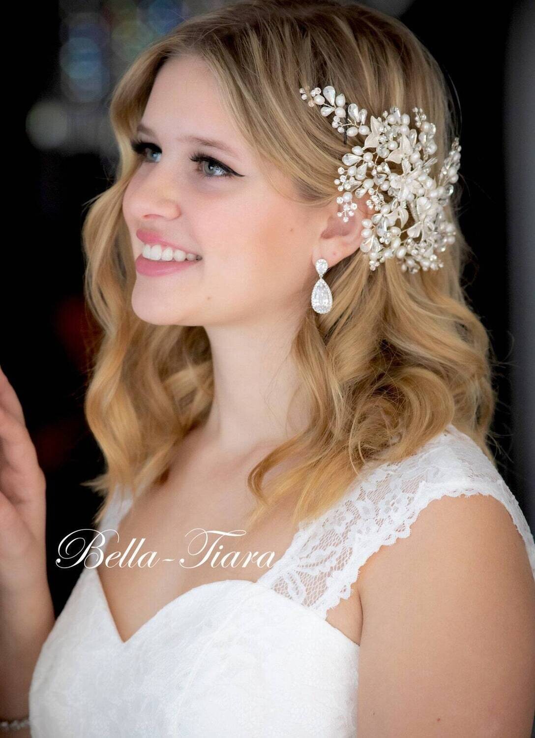 Lissa - CZ Bridal Earrings and bridal bracelet set