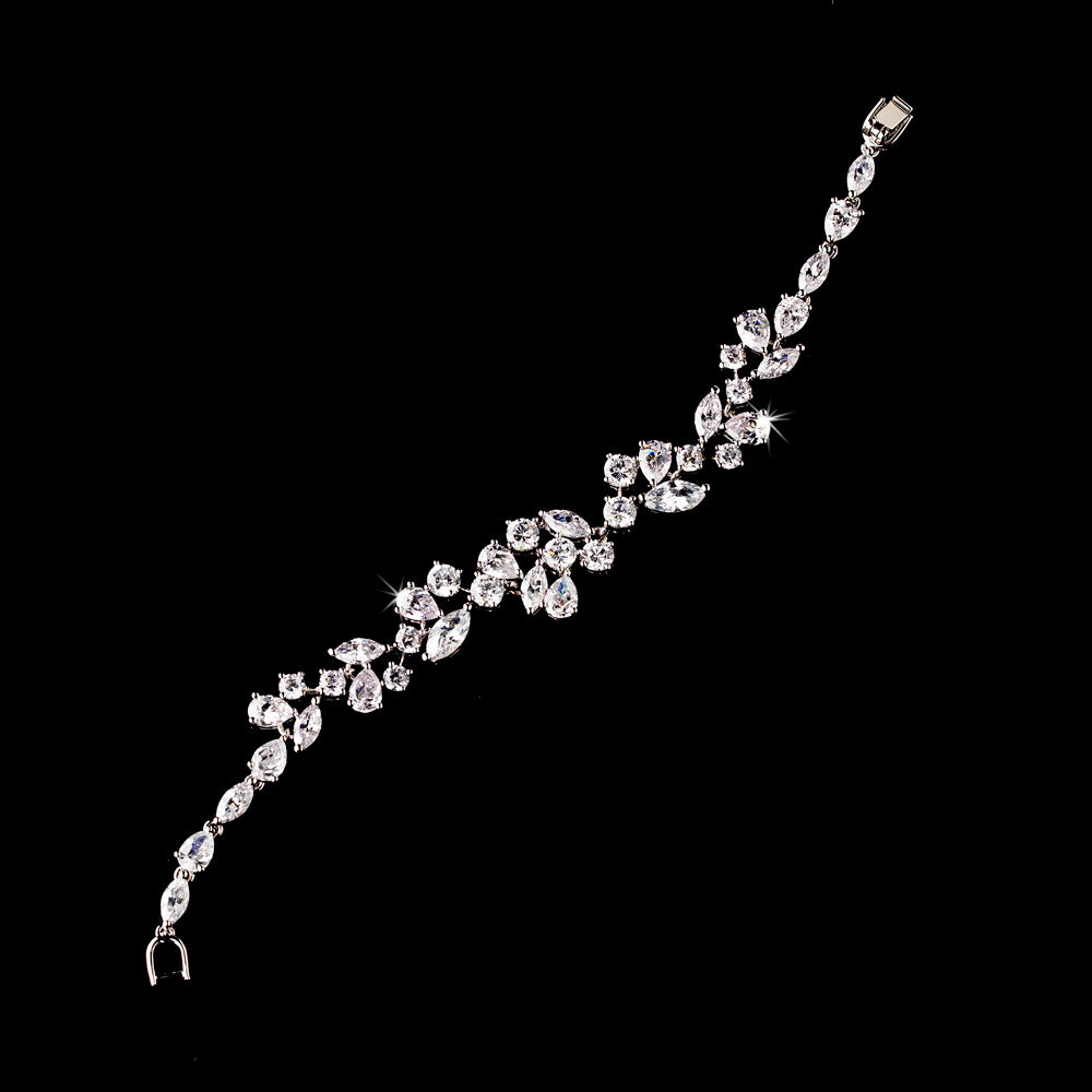 Rachella - Swarovski crystal drop long bridal earrings