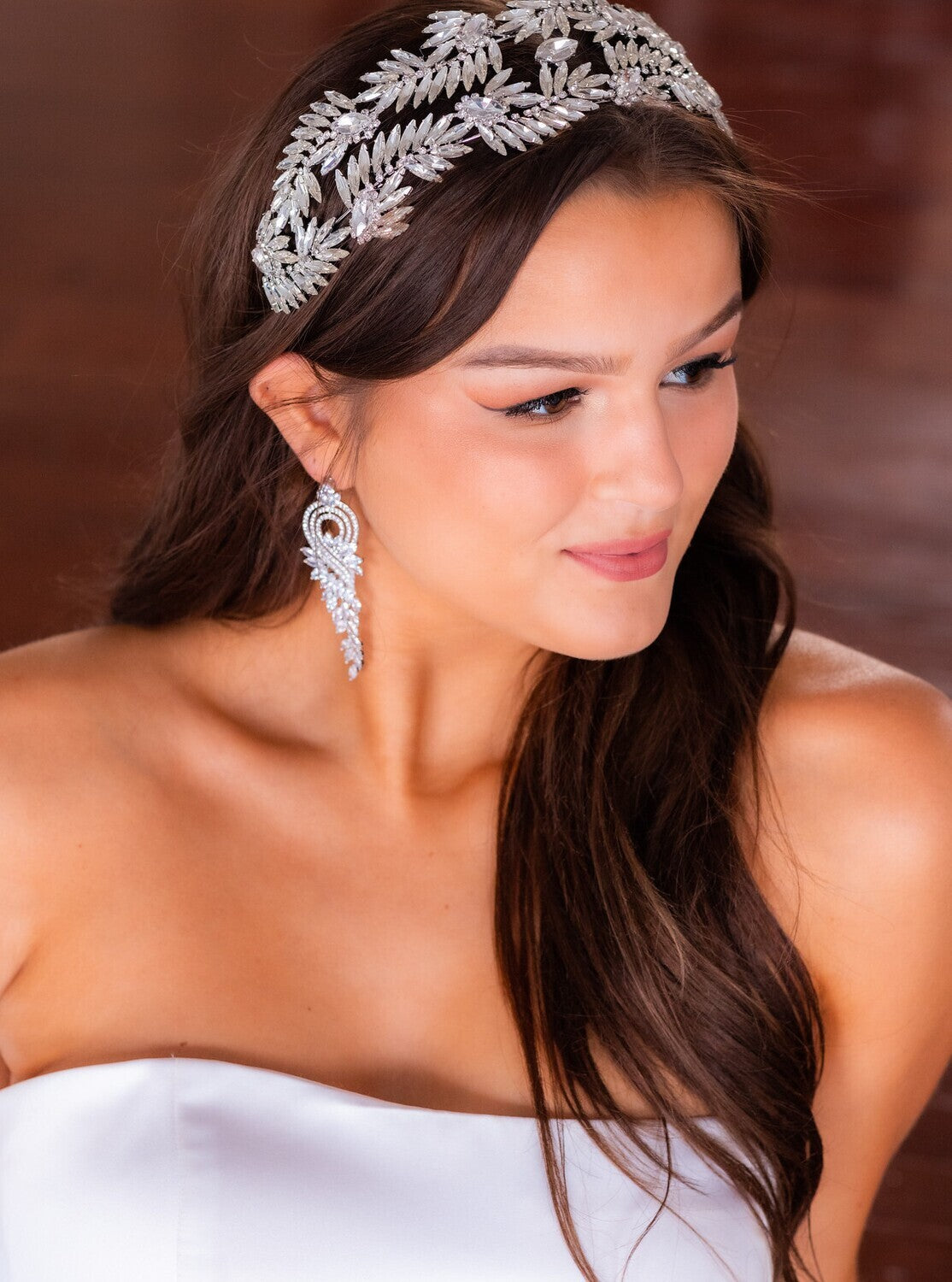 long bridal drop earrings