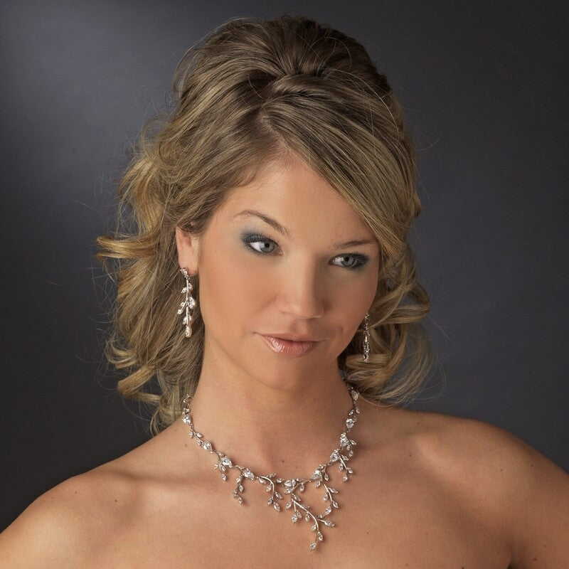 Kesia - Crystal Vine Bridal Necklace Set