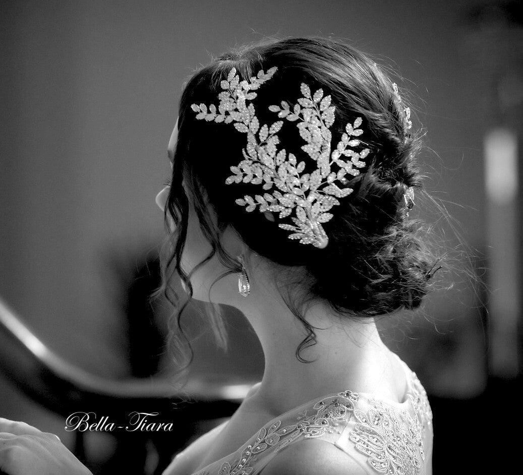 Gabriella - Couture Swarovski Crystal bridal side piece comb clips