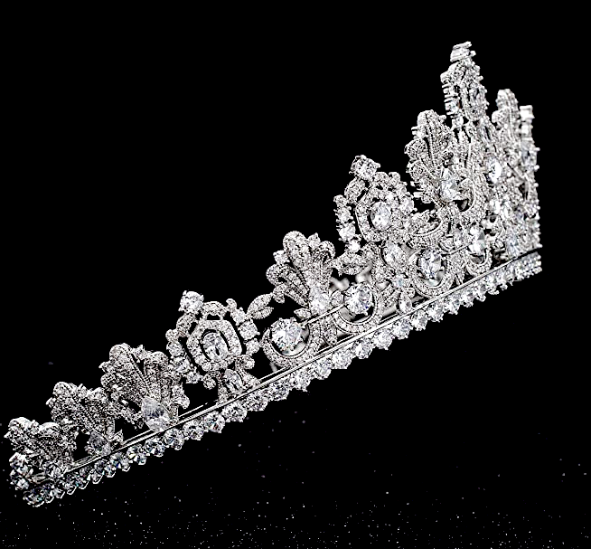 Elizabeth Grace - Regal Swarovski Crystal Wedding Tiara
