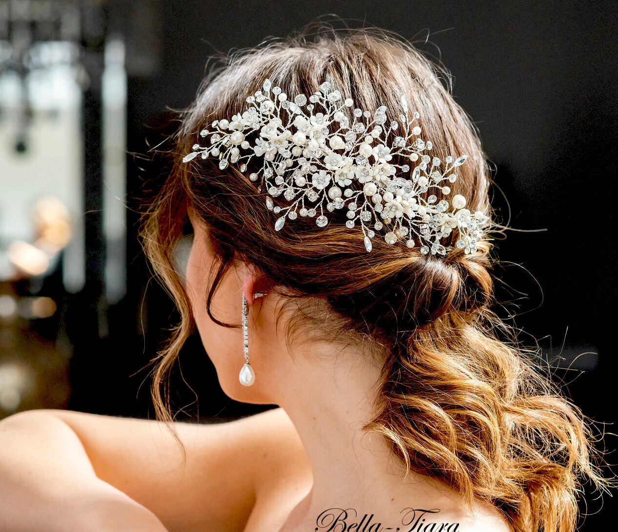 Bridal pearl comb
