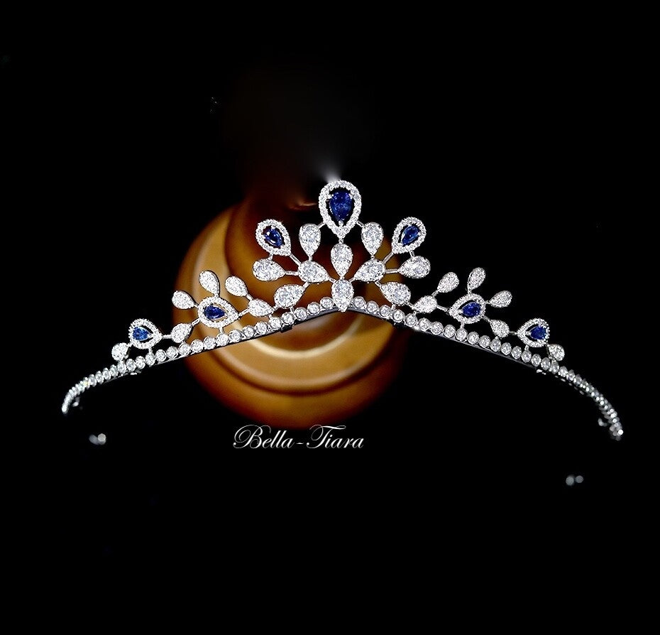 Azzurra - Swarovski Crystal Navy Sapphire Blue Tiara