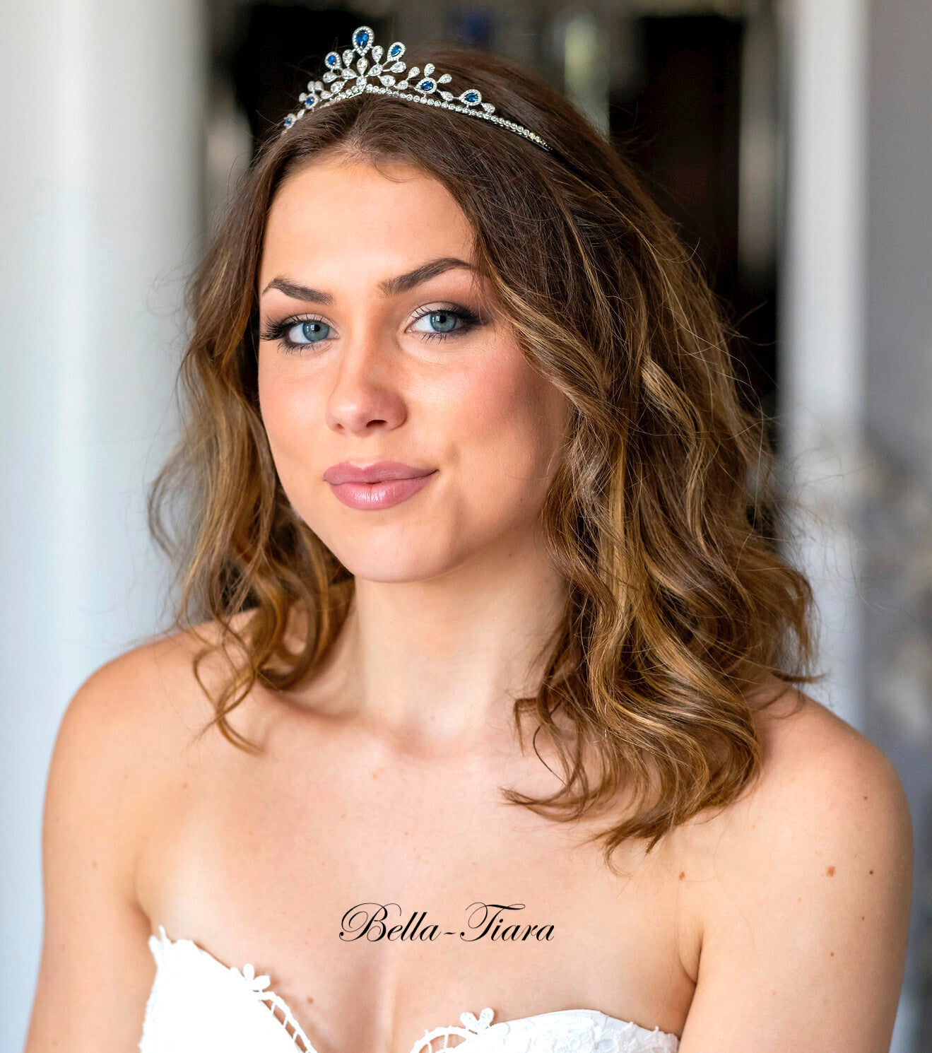 Azzurra - Swarovski Crystal Navy Sapphire Blue Tiara
