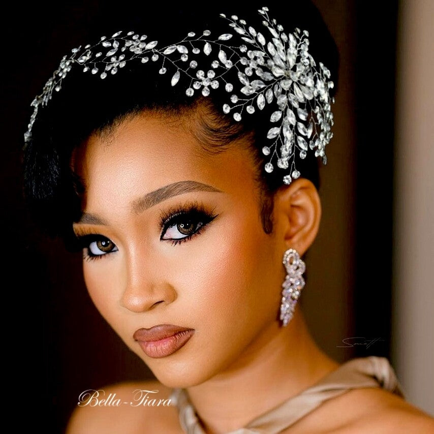 Sarah - Crystal wedding headpiece hairvine