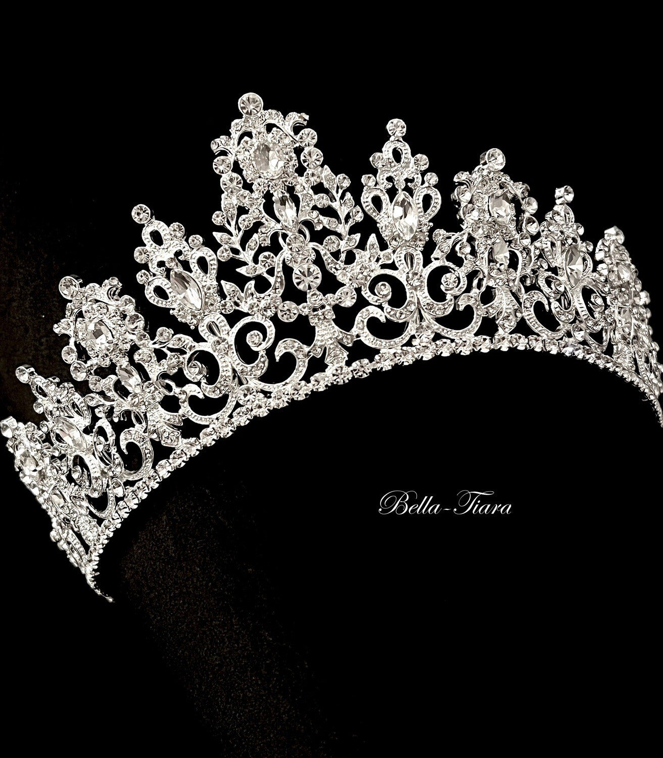 Queen Marianne - Swarovski Crystal wedding Crown Tiara