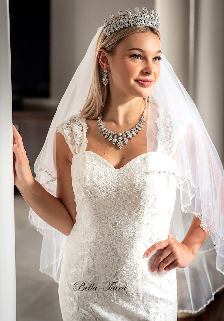Alessia - Enchanting Swarovski crystal wedding tiara