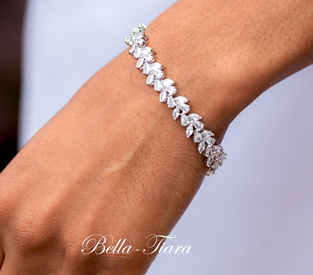 Samantha - Swarovski crystal vine bridal bracelet