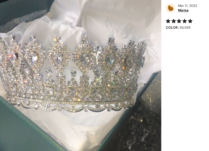 Athena - Swarovski Crystal Gold Crown