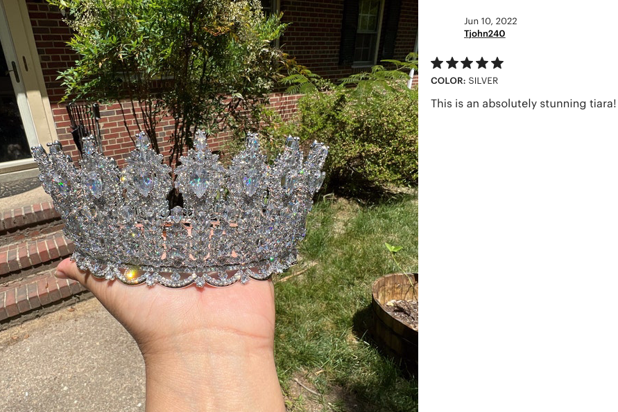 Athena - Swarovski Crystal Gold Crown