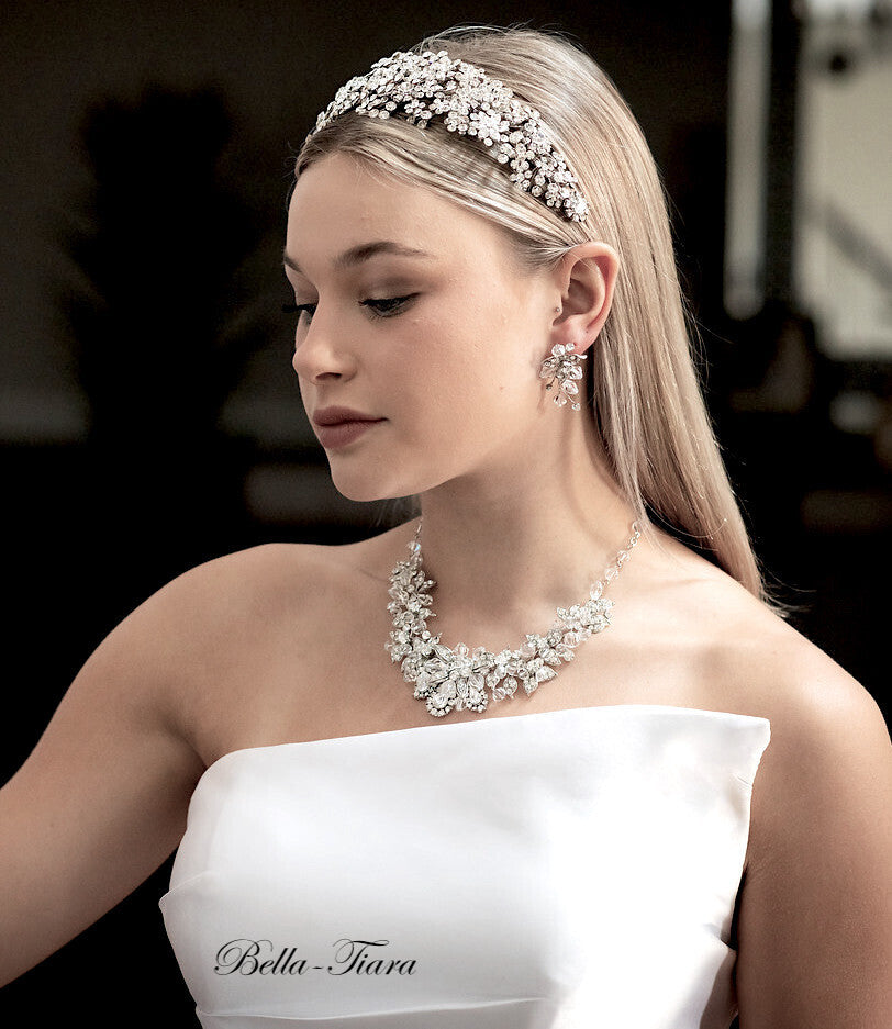 Liana - Stunning Swarovski crystal bridal necklace set