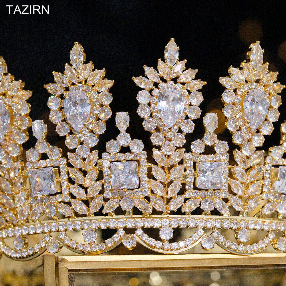 Athena - Swarovski Crystal Emerald Green Crown Tiara