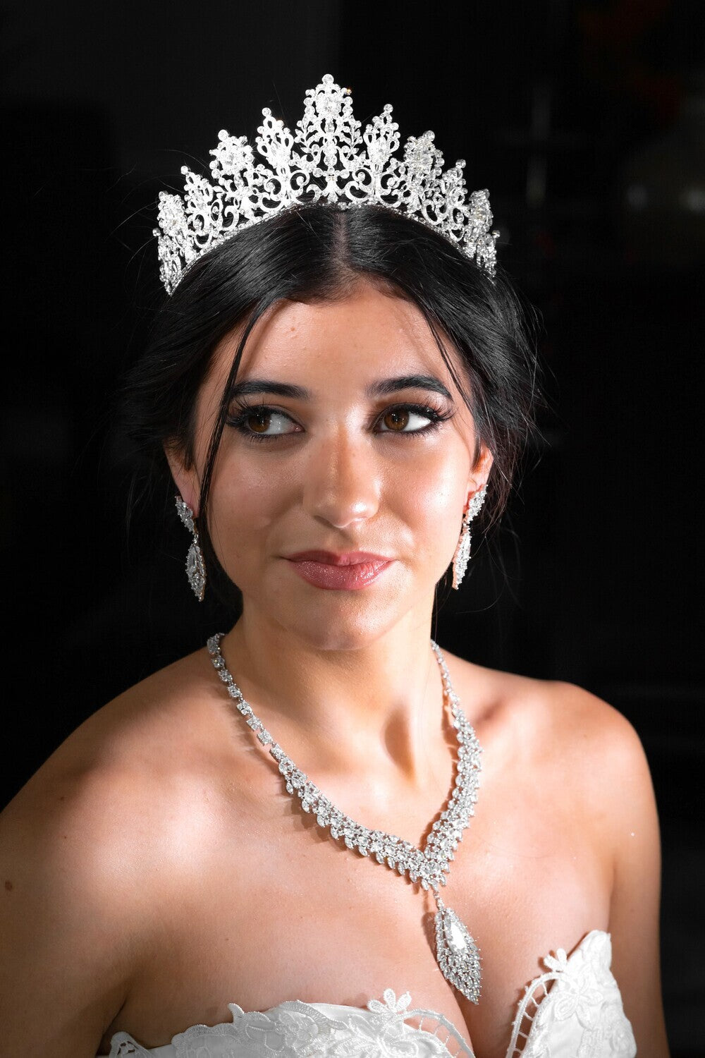 Queen Marianne - Swarovski Crystal wedding Crown Tiara