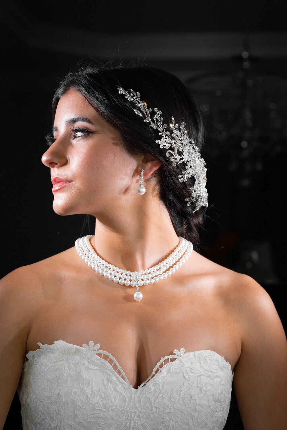 Perlabella - Romantic Timeless pearl bridal necklace set