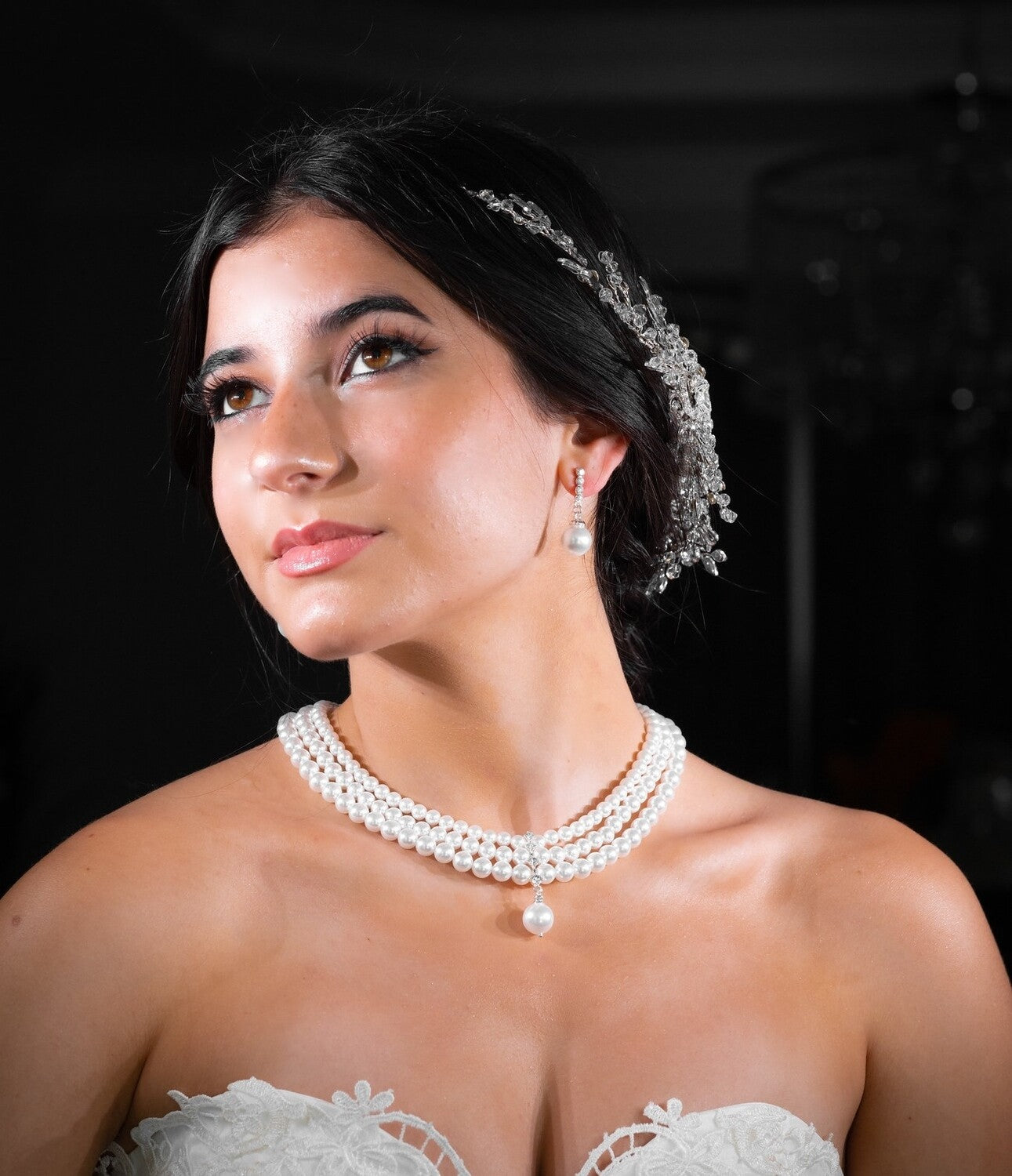 Perlabella - Romantic Timeless pearl bridal necklace set