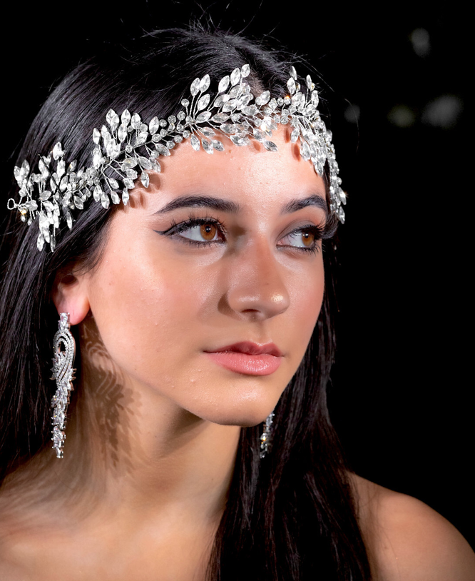 Malba - Swarovski Crystal long bridal drop earrings