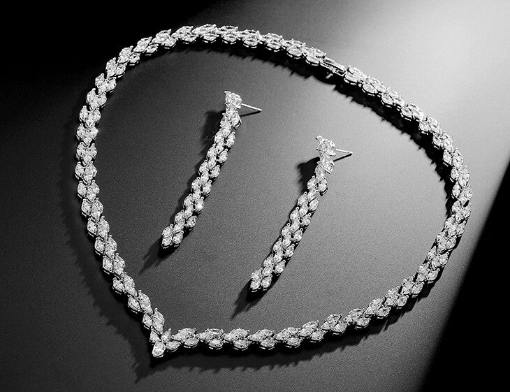 Darlene - Elegant 3 piece bridal jewelry set